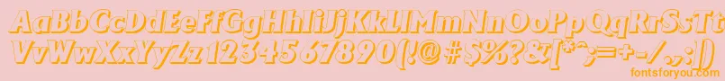AdelonshadowHeavyItalic Font – Orange Fonts on Pink Background