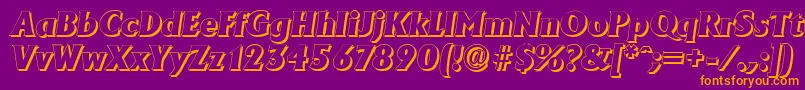 AdelonshadowHeavyItalic Font – Orange Fonts on Purple Background