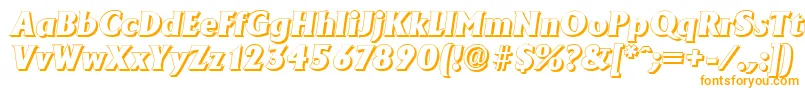 AdelonshadowHeavyItalic Font – Orange Fonts on White Background