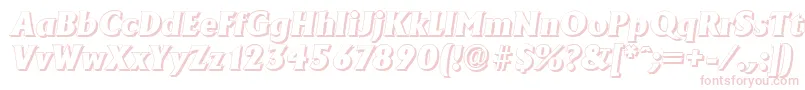 AdelonshadowHeavyItalic Font – Pink Fonts on White Background