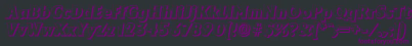 Шрифт AdelonshadowHeavyItalic – фиолетовые шрифты на чёрном фоне