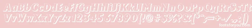 AdelonshadowHeavyItalic Font – White Fonts on Pink Background