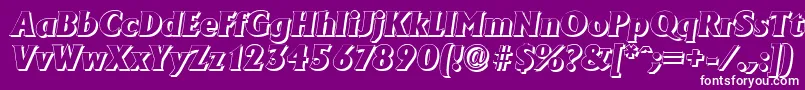 AdelonshadowHeavyItalic Font – White Fonts on Purple Background