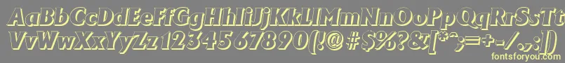 AdelonshadowHeavyItalic Font – Yellow Fonts on Gray Background