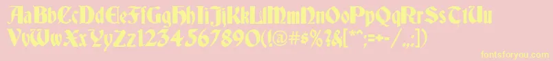 Germania Font – Yellow Fonts on Pink Background
