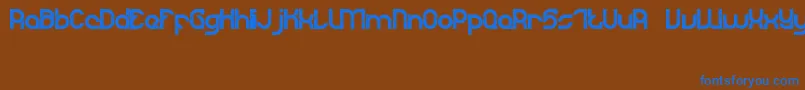 DyLovastuff02 Font – Blue Fonts on Brown Background