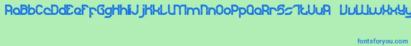 DyLovastuff02 Font – Blue Fonts on Green Background