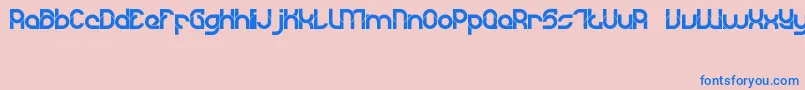 DyLovastuff02 Font – Blue Fonts on Pink Background