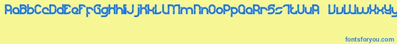 DyLovastuff02 Font – Blue Fonts on Yellow Background