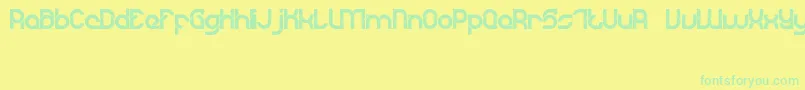 DyLovastuff02 Font – Green Fonts on Yellow Background