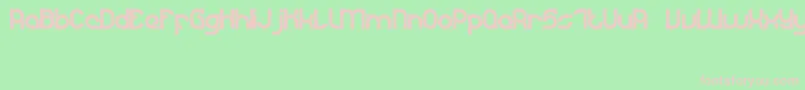 DyLovastuff02 Font – Pink Fonts on Green Background