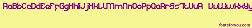 DyLovastuff02 Font – Purple Fonts on Yellow Background