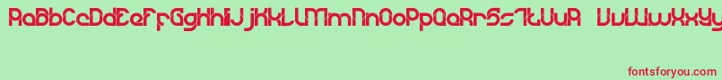 DyLovastuff02 Font – Red Fonts on Green Background