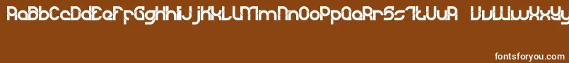 DyLovastuff02 Font – White Fonts on Brown Background