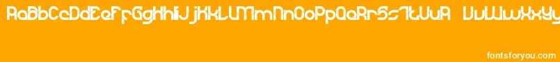 DyLovastuff02 Font – White Fonts on Orange Background