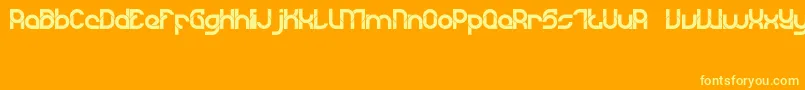 DyLovastuff02 Font – Yellow Fonts on Orange Background