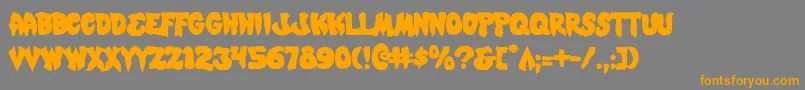 Mystic Font – Orange Fonts on Gray Background