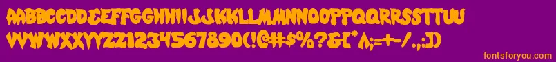 Mystic Font – Orange Fonts on Purple Background