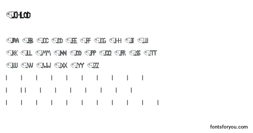 A fonte Chlod – alfabeto, números, caracteres especiais