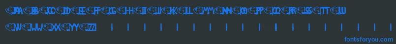 Chlod-Schriftart – Blaue Schriften auf schwarzem Hintergrund