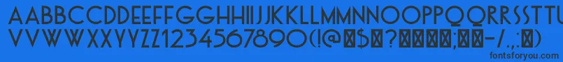DkOtago Font – Black Fonts on Blue Background