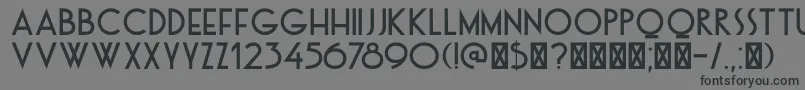 DkOtago-fontti – mustat fontit harmaalla taustalla