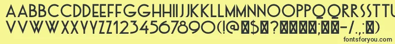 DkOtago Font – Black Fonts on Yellow Background