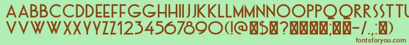 DkOtago Font – Brown Fonts on Green Background