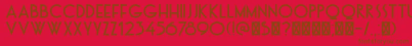 DkOtago Font – Brown Fonts on Red Background