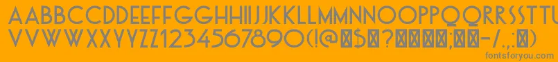 DkOtago Font – Gray Fonts on Orange Background