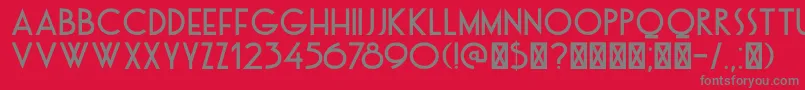 DkOtago Font – Gray Fonts on Red Background