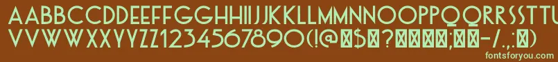 DkOtago Font – Green Fonts on Brown Background