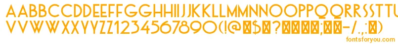 DkOtago Font – Orange Fonts on White Background