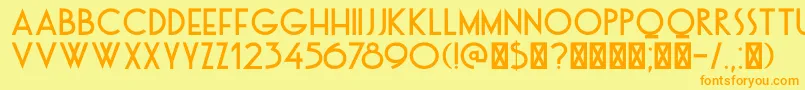 DkOtago Font – Orange Fonts on Yellow Background