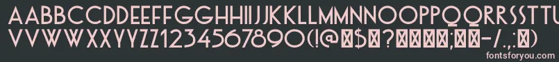 DkOtago Font – Pink Fonts on Black Background