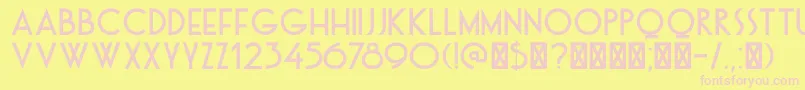 DkOtago Font – Pink Fonts on Yellow Background