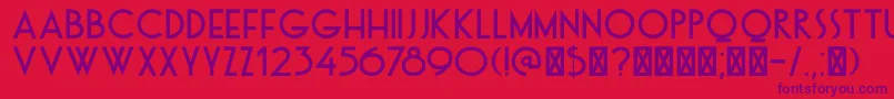 DkOtago Font – Purple Fonts on Red Background