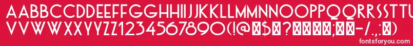 DkOtago Font – White Fonts on Red Background