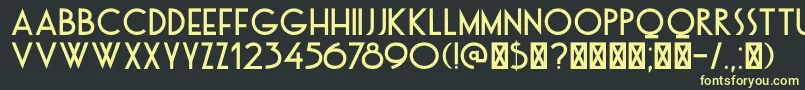 DkOtago Font – Yellow Fonts on Black Background