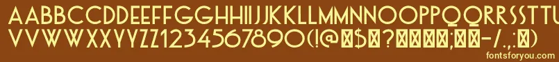 DkOtago Font – Yellow Fonts on Brown Background