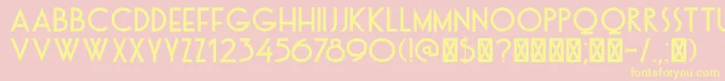 DkOtago Font – Yellow Fonts on Pink Background