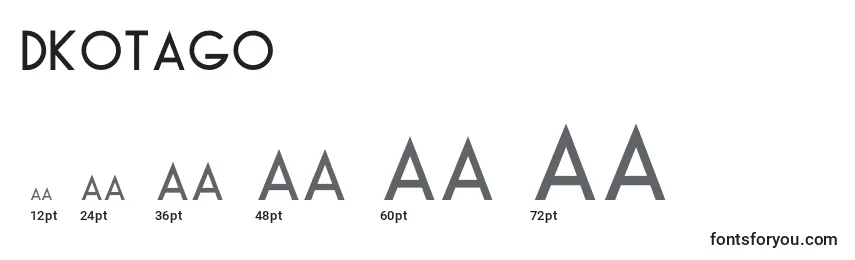 Размеры шрифта DkOtago