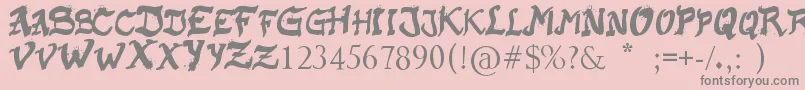 RaslaniKaplash Font – Gray Fonts on Pink Background