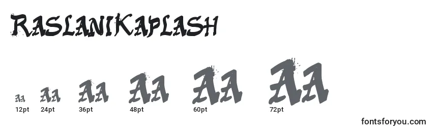 Размеры шрифта RaslaniKaplash