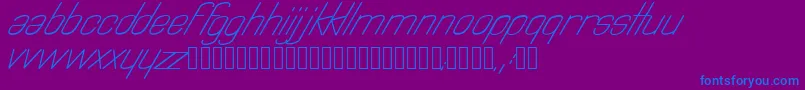 フォントAstralia – 紫色の背景に青い文字
