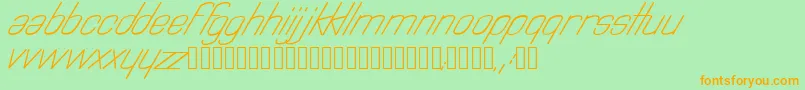 Astralia Font – Orange Fonts on Green Background