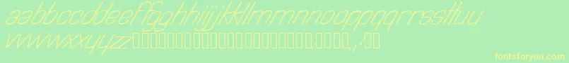 Astralia Font – Yellow Fonts on Green Background