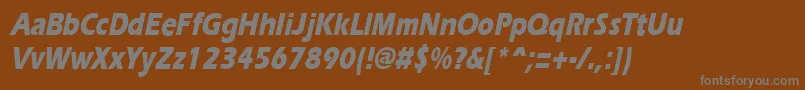 Шрифт ErgoeextraboldcondItalic – серые шрифты на коричневом фоне