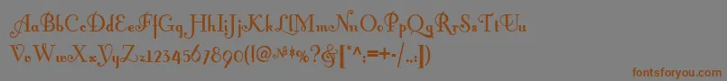 Fontleroy Font – Brown Fonts on Gray Background