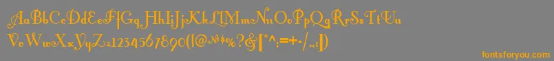 Fontleroy Font – Orange Fonts on Gray Background